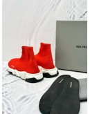 BALENCIAGA KIDS SPEED SNEAKER IN RED RECYCLED KNIT SIZE 31-32 EURO -FULL SET-