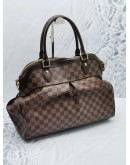 LOUIS VUITTON TREVI GM BROWN DAMIER EBENE CANVAS HANDLE AND CROSSBODY BAG