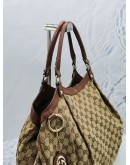 GUCCI SUKEY LARGE TOTE SHOUDLER BAG IN BROWN GG CANAVS