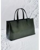 LOUIS VUITTON WILSHIRE PM TOTE BAG IN DARK GREEN MONOGRAM VERNIS LEATHER 