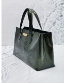 LOUIS VUITTON WILSHIRE PM TOTE BAG IN DARK GREEN MONOGRAM VERNIS LEATHER 