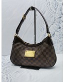 LOUIS VUITTON THAMES PM HOBO SHOULDER BAG IN BROWN DAMIER EBENE CANVAS 