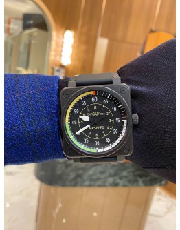(RAYA SALE) BELL & ROSS BR 01-92 AIRSPEED REF BR01-92SAS GREEN DIAL SCALE LIMITED TO 999 PIECES WORLWIDE 46MM AUTOMATIC YEAR 2018 WATCH