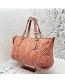 (RAYA SALE ) COACH ALLY SATCHEL QUILTED PINK LEATHER  WITH STRAP 