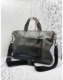 (RAYA SALE) COACH BLACK SOFT LEATHER MESSENGER BAG WITH STRAP