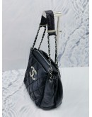 (RAYA SALE) CHANEL NAVY BLUE QUILTED LEATHER CC CHAIN SHOULDER BAG