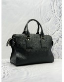(RAYA SALE) BURBERRY CLIFTON TOTE TOP HANDLE BAG WITH STRAP IN BLACK PEBBLED LEATHER