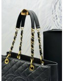 (RAYA SALE) CHANEL GST GRAND SHOPPING TOTE BAG IN BLACK CAVIAR LEATHER YEAR 2014 -FULL SET-