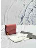 (RAYA SALE) 2022 CHRISTIAN DIOR LOTUS SMALL WALLET IN LIGHT PINK LAMBSKIN LEATHER  