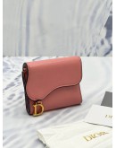 (RAYA SALE) 2022 CHRISTIAN DIOR LOTUS SMALL WALLET IN LIGHT PINK LAMBSKIN LEATHER  