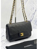 (RAYA SALE) CHANEL VINTAGE CLASSIC SMALL DOUBLE FLAP BAG IN GOLD TONED HARDWAR