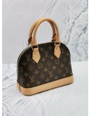 (RAYA SALE) LOUIS VUITTON ALMA BB HANDLE BAG IN BROWN MONOGRAM CANVAS WITH REMOVABLE LEATHER STRAP 