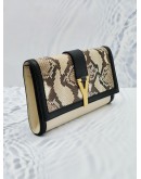 (RAYA SALE) YSL SAINT LAURENT PYTHON-RIMMED CHYC CLUTCH WITH GOLD HARDWARE