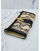 (RAYA SALE) YSL SAINT LAURENT PYTHON-RIMMED CHYC CLUTCH WITH GOLD HARDWARE