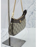 (UNUSED) 2024 MARCH GUCCI OPHIDIA GG CANVAS SMALL CHAIN SHOULDER BAG -FULL SET-