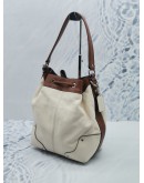 (RAYA SALE) COACH MICKIE DRAWSTRING BUCKET BAG WITH HANDLE IN ORGANIC COTTON CANVAS / LEATHER