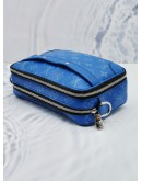 (RAYA SALE) (LIKE NEW) 2023 MICROCHIP LOUIS VUITTON ALPHA MESSENGER AGAVE BLUE TAIGA COWHIDE LEATHER AND MONOGRAM CANVAS BAG