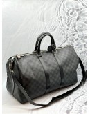 (LIKE NEW) LOUIS VUITTON KEEPALL BANDOULIÈRE 45 DAMIER GRAPHITE CANVAS