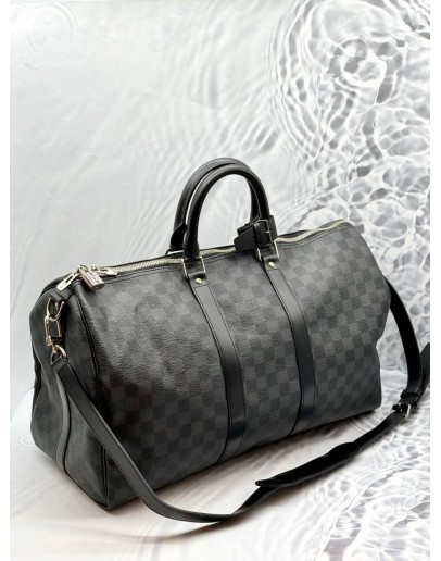 (LIKE NEW) LOUIS VUITTON KEEPALL BANDOULIÈRE 45 DAMIER GRAPHITE CANVAS