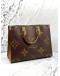 (LIKE NEW) LOUIS VUITTON ON THE GO MM BAG IN BROWN MONOGRAM & MONOGRAM REVERSE CANVAS