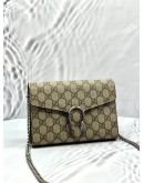 (LIKE NEW) GUCCI GG SUPREME MONOGRAM MINI DIONYSUS CHAIN CROSSBODY BAG IN BROWN CANVAS