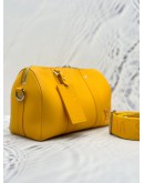 (RAYA SALE) 2023 LOUIS VUITTON CITY KEEPALL CROSSBODY BAG IN YELLOW PEBBLED LEATHER