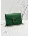 (LIKE NEW) GUCCI DIONYSUS WALLET ON CHAIN IN GREEN PEBBLED LEATHER