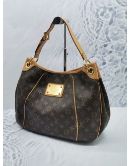 LOUIS VUITTON GALLIERA PM SHOULDER BAG IN BROWN MONOGRAM CANVAS WITH LEATHER TRIM