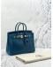 (LIKE NEW) HERMES BIRKIN 25 LIMITED EDITINO DOUBLE DOT STAMP SYMBOL  (NILOTICUS CROCODILE LEATHER) IN BLUE COLVERT MATTE WITH PALLADIUM HARDWARE