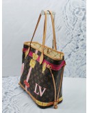 (LIKE NEW) LOUIS VUITTON NEVERFULL MM LIMITED EDITION SUMMER TRUNK PRINT IN MONOGRAM CANVAS 