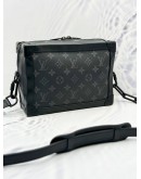 2023 LOUIS VUITTON SOFT TRUNK CROSSBODY BAG IN BLACK MONOGRAM ECLIPSE CANVAS & COWHIDE LEATHER 