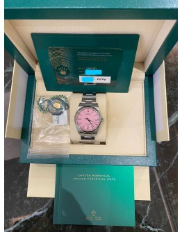 (BRAND NEW) 2024 ROLEX OYSTER PERPETUAL 36 REF 126000 CUSTOM MADE PINK DIAL 36MM AUTOMATIC WATCH -FULL SET-