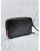 BALLY THAMAS SIGNATURE DARK BROWN CLUTCH