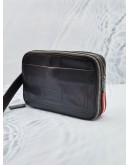 BALLY THAMAS SIGNATURE DARK BROWN CLUTCH