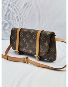 LOUIS VUITTON BROWN MONOGRAM CANVAS POCHETTE MARELLE BELT BAG 