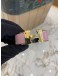 (LIKE NEW) HERMES CLIC CLAC H BRACELET IN ROSE NACARAT PINK ENAMEL WITH ROSE GOLD PLATED HARDWARE