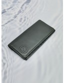 GUCCI EMBOSSED LEATHER INTERLOCKING GG GREY LEATHER LONG WALLET