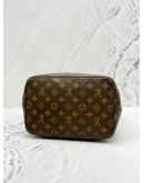 LOUIS VUITTON NEONOE MM BAG IN BROWN MONOGRAM CANVAS & RED COWHIDE LEATHER