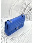 (LIKE NEW) CHANEL CLASSIC MEDIUM DOUBLE FLAP GOLD CHAIN BAG IN INDIGO BLUE CAVIAR LEATHER