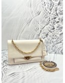 (LIKE NEW) MICHAEL KORS IVORY LIGHT CREAM COLORS SHOULDER  /CROSSBODY BAG WITH GOLD HARDWARE 