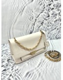 (LIKE NEW) MICHAEL KORS IVORY LIGHT CREAM COLORS SHOULDER  /CROSSBODY BAG WITH GOLD HARDWARE 