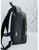 (LIKE NEW) LOUIS VUITTON MICHAEL BACKPACK IN BLACK DAMIER GRAPHITE CANVAS WITH DOUBLE ZIP