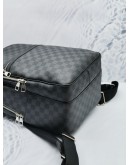 (LIKE NEW) LOUIS VUITTON MICHAEL BACKPACK IN BLACK DAMIER GRAPHITE CANVAS WITH DOUBLE ZIP