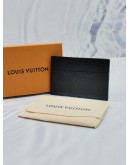 (BRAND NEW) LOUIS VUITTON DOUBLE CARD HOLDER IN BLACK MONOGRAM SHADOW CALF LEATHER -FULL SET-