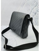 (LIKE NEW) LOUIS VUITTON DISTRICT PM MESSENGER FLAP BAG IN BLACK DAMIER GRAPHITE CANVAS 