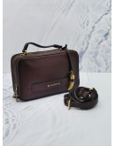 BRAUN BUFFEL BROWN LEATHER DUAL COMPARTMENT CROSSBODY BAG 