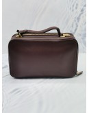 BRAUN BUFFEL BROWN LEATHER DUAL COMPARTMENT CROSSBODY BAG 