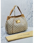 LOUIS VUITTON GALLIERA PM DAMIER AZUR CANVAS SHOULDER BAG GOLD HARDWARE 