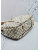 LOUIS VUITTON GALLIERA PM DAMIER AZUR CANVAS SHOULDER BAG GOLD HARDWARE 