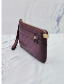 GUCCI BURGUNDY GUCCISSIMA LEATHER ZIPPED POUCH 